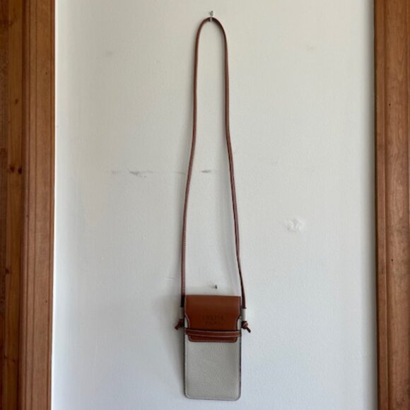 CELINE Phone Pouch with Flap Triomphe Canvas and Lambskin - Picture 7 of 16